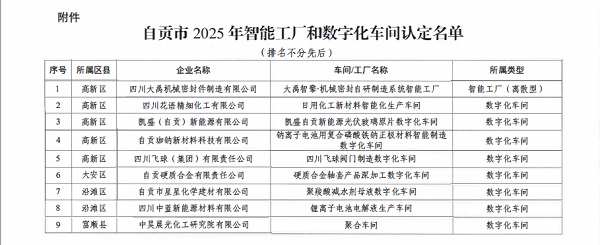 四川飛球榮獲自貢市2025年數(shù)字化車(chē)間認(rèn)定